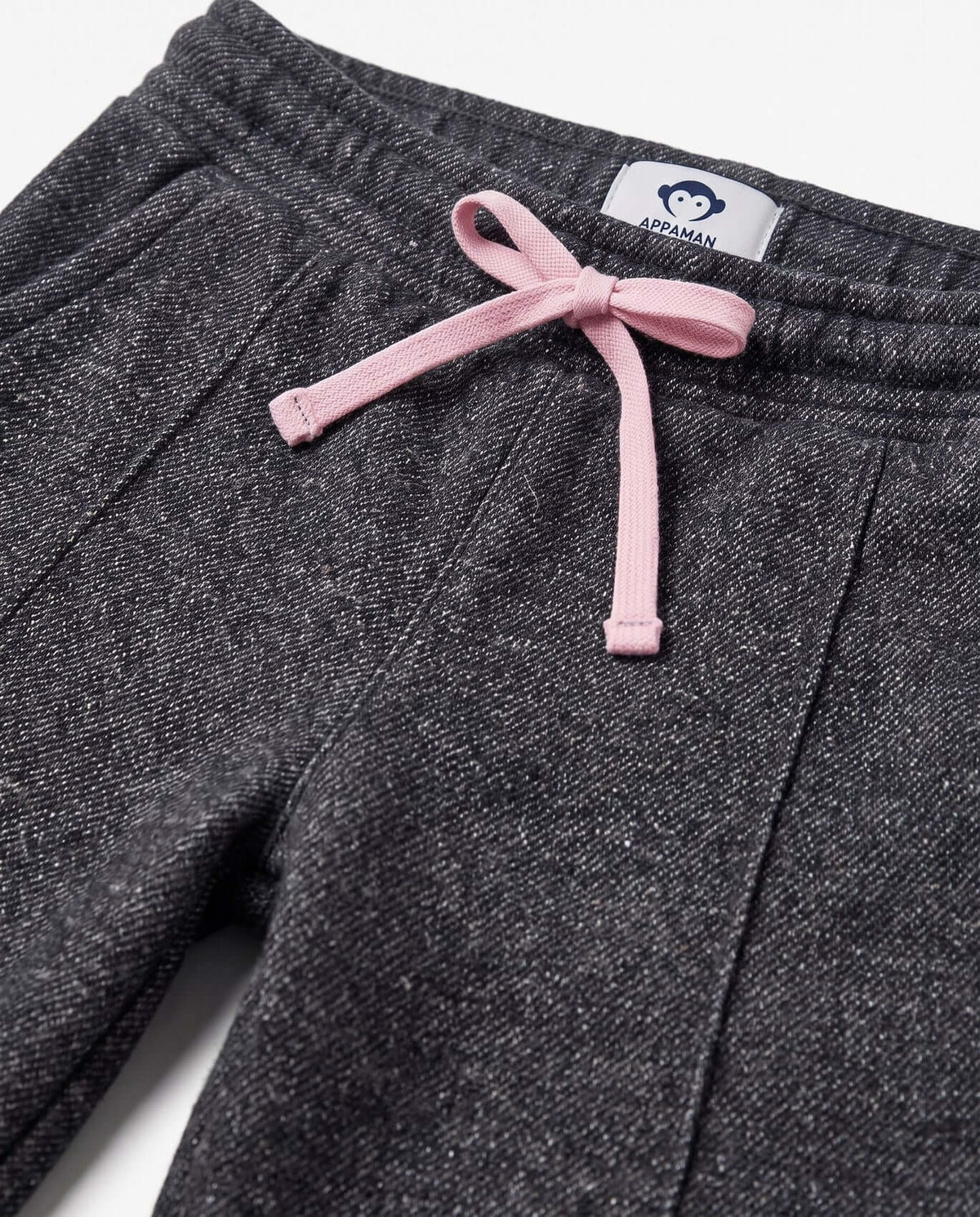 Black Glitter Lily Seamed Sweatpants