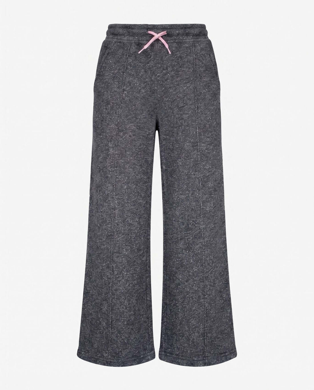 Black Glitter Lily Seamed Sweatpants
