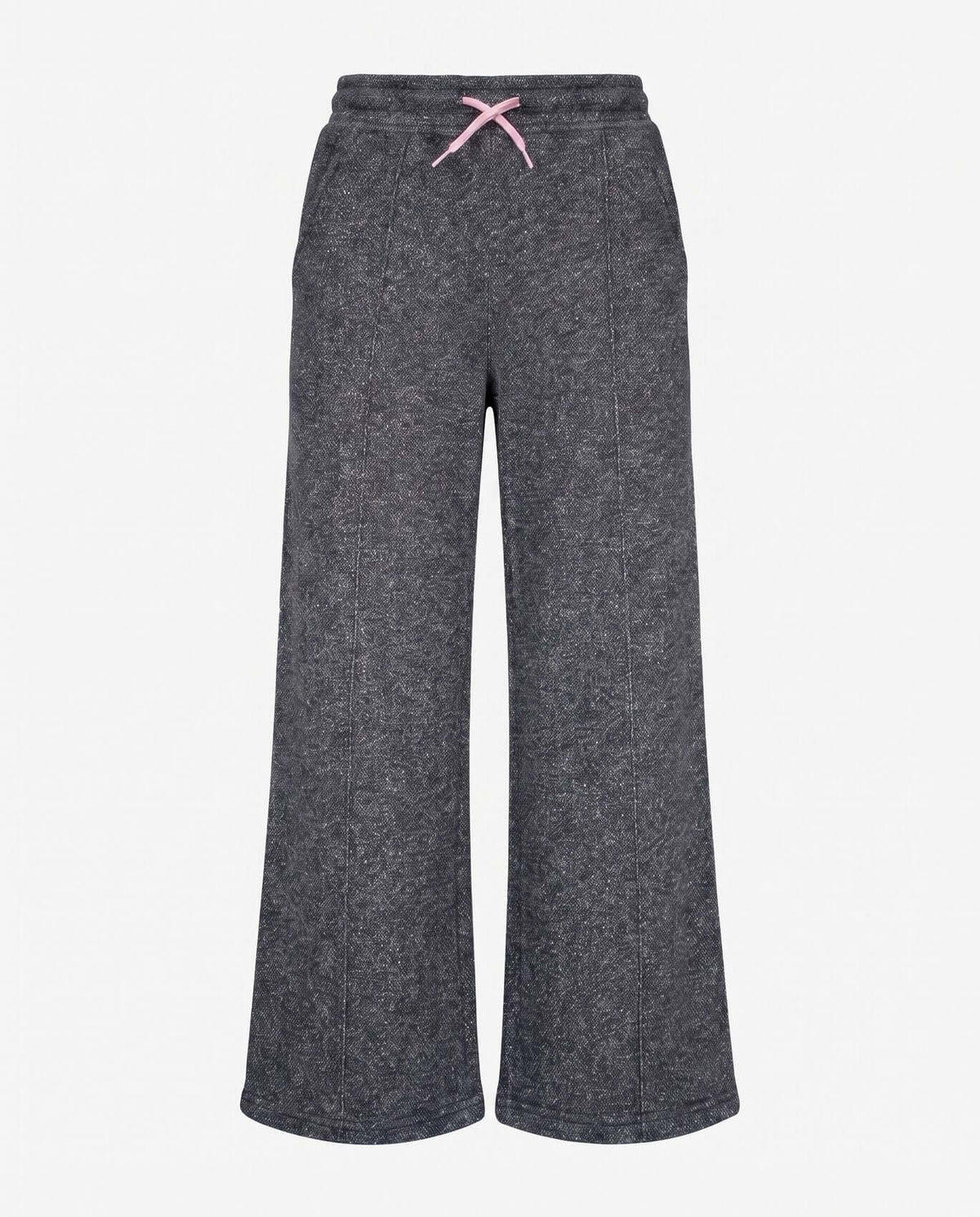 Black Glitter Lily Seamed Sweatpants
