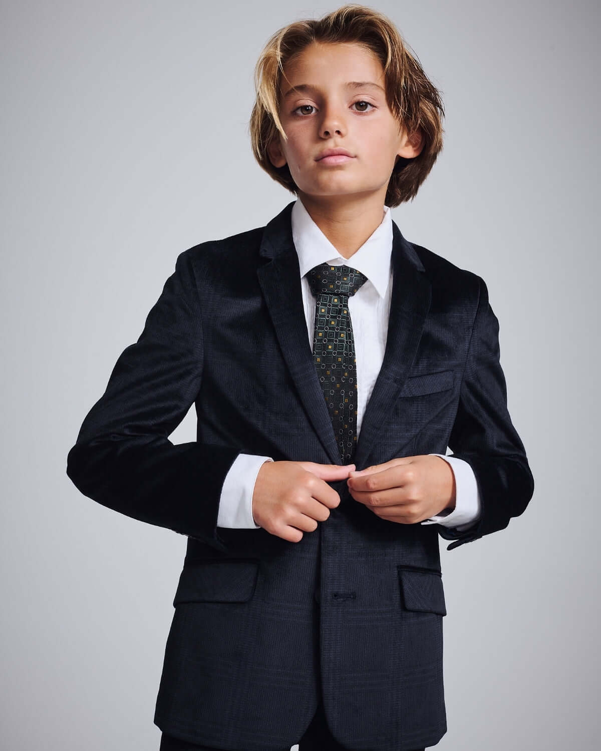 Midnight Velvet Plaid Suit