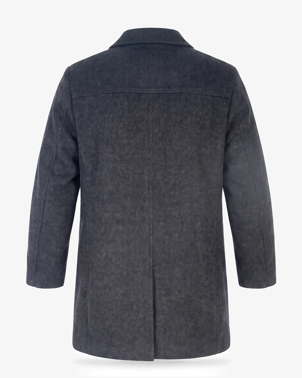 Black Herringbone New City Overcoat