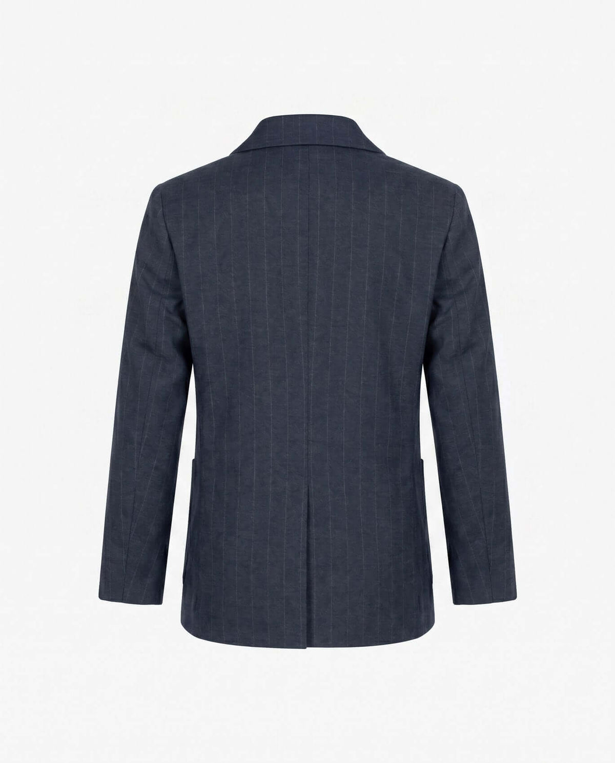 Navy Pinstripe Double Breasted Jacket