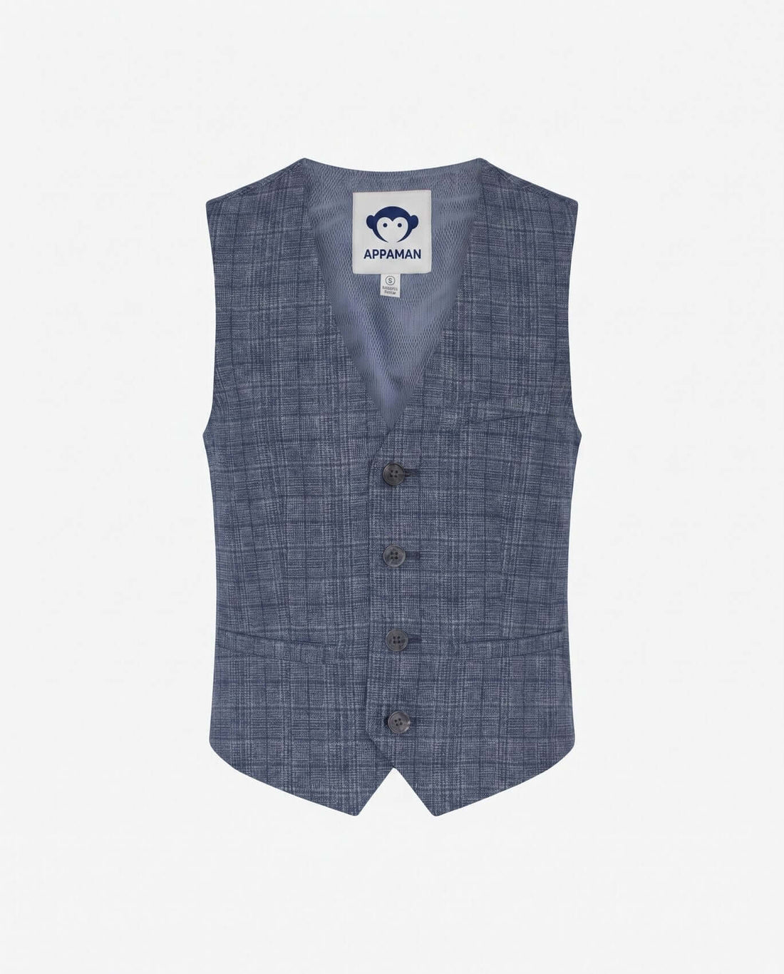 Chambray Plaid Tailored Vest