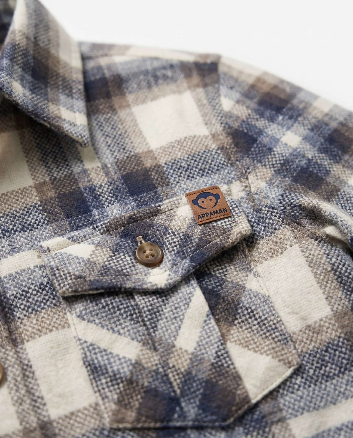 Off White Plaid Flannel Shirt