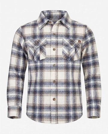Off White Plaid Flannel Shirt