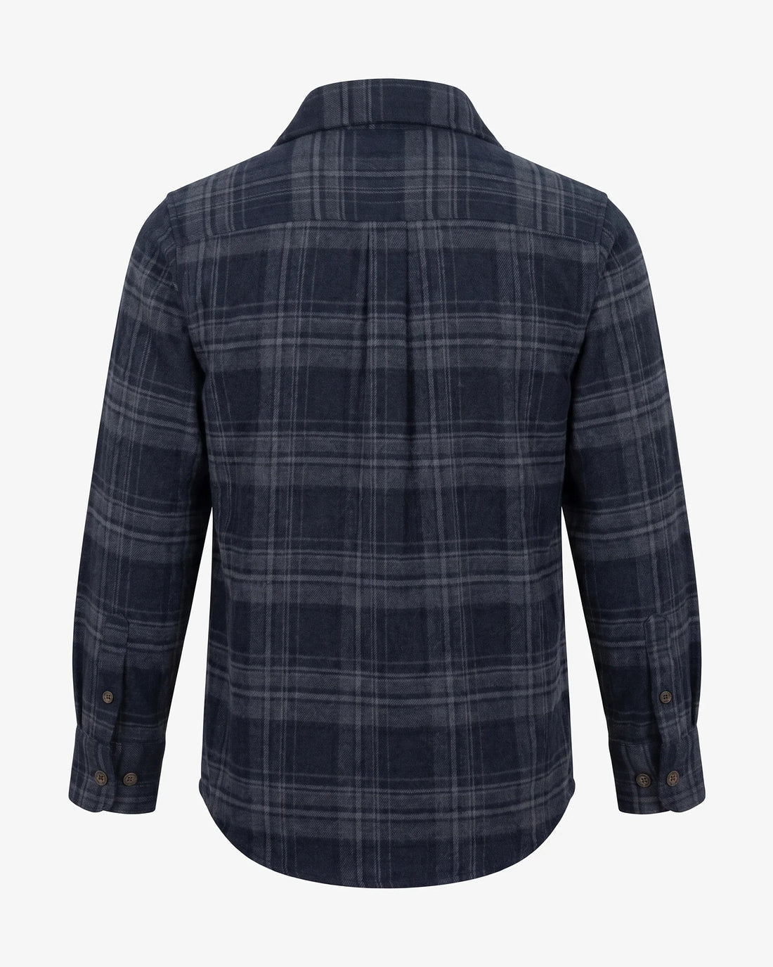Dark Navy Plaid Flannel Shirt
