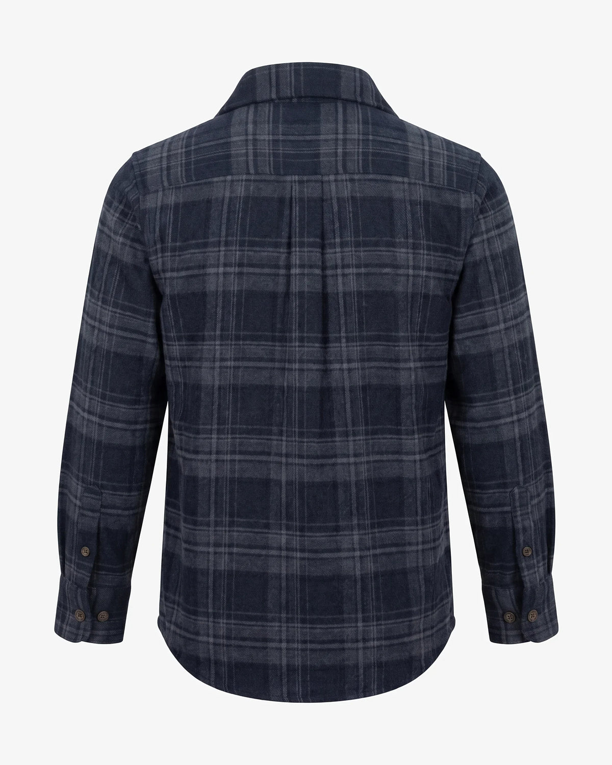 Dark Navy Plaid Flannel Shirt