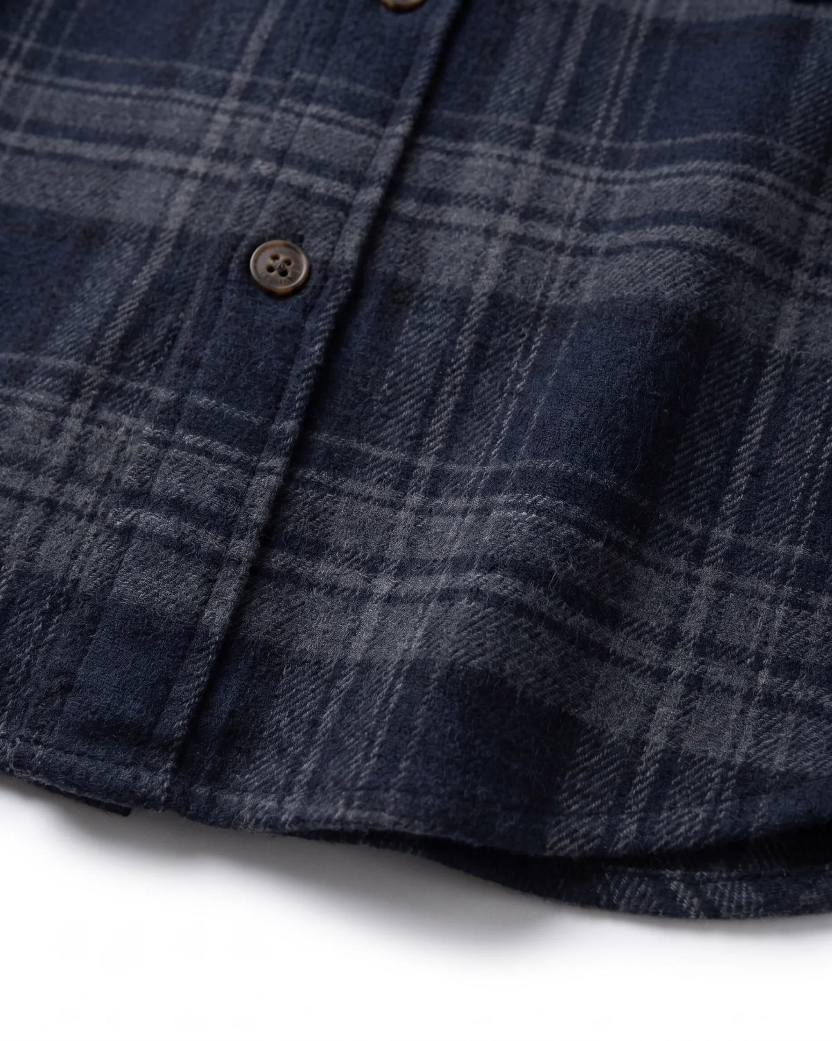 Dark Navy Plaid Flannel Shirt