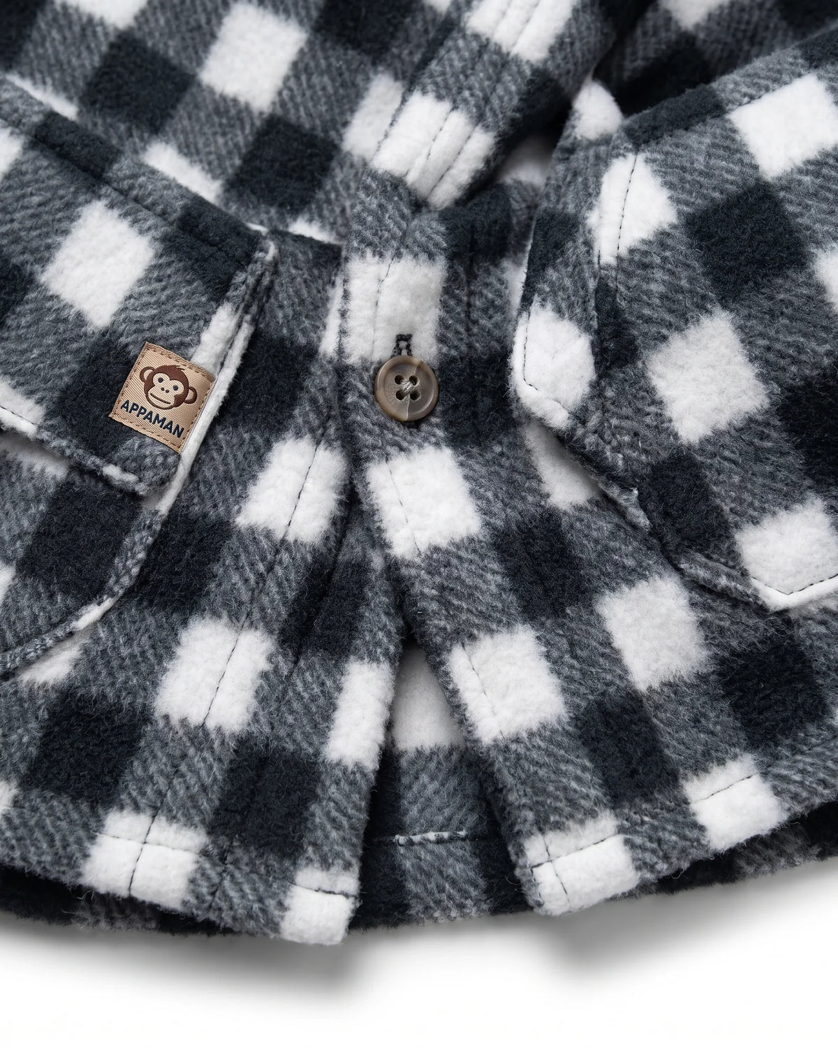 Black Checkerboard Snow Fleece Shirt