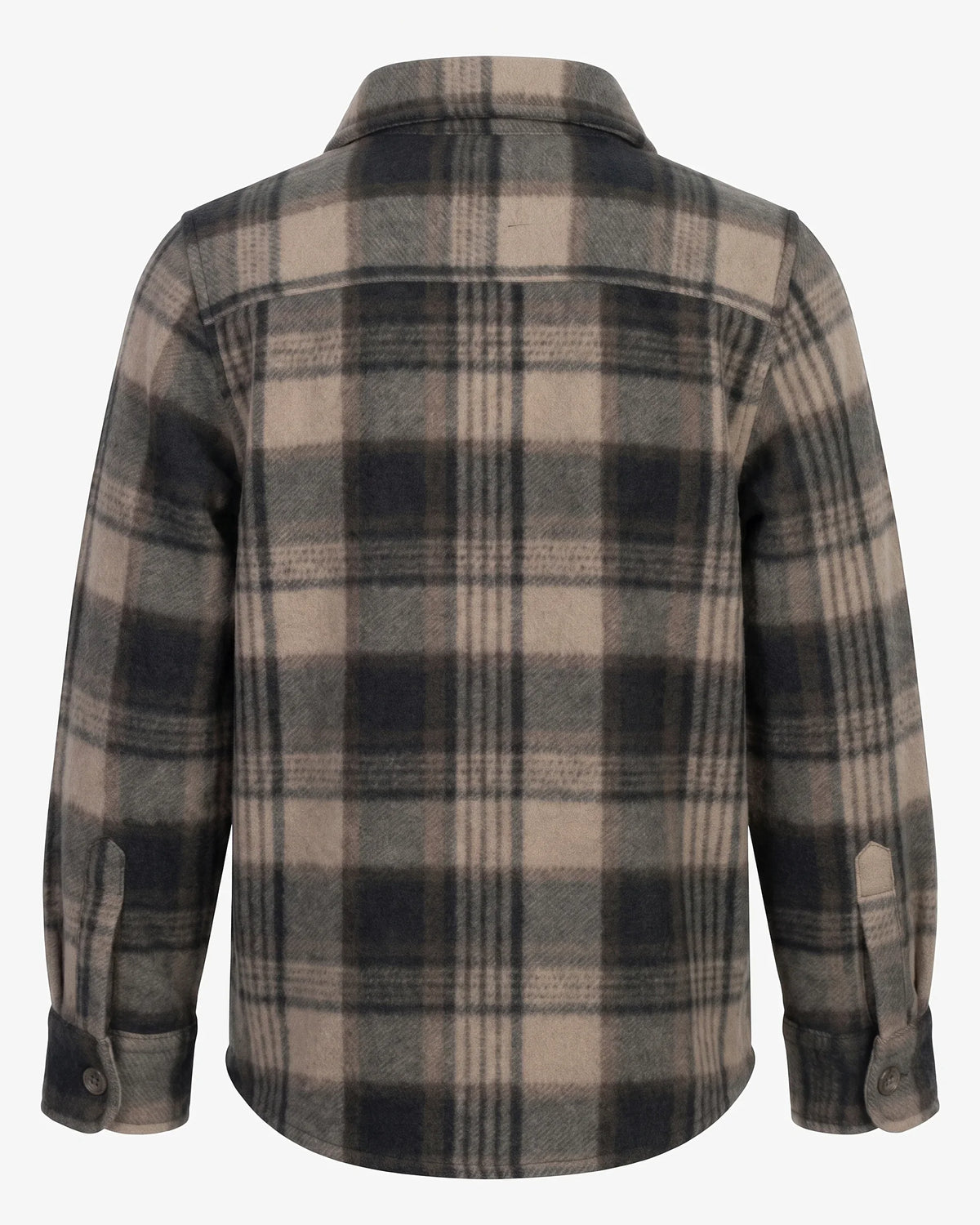 Brown Plaid Snow Fleece Shirt