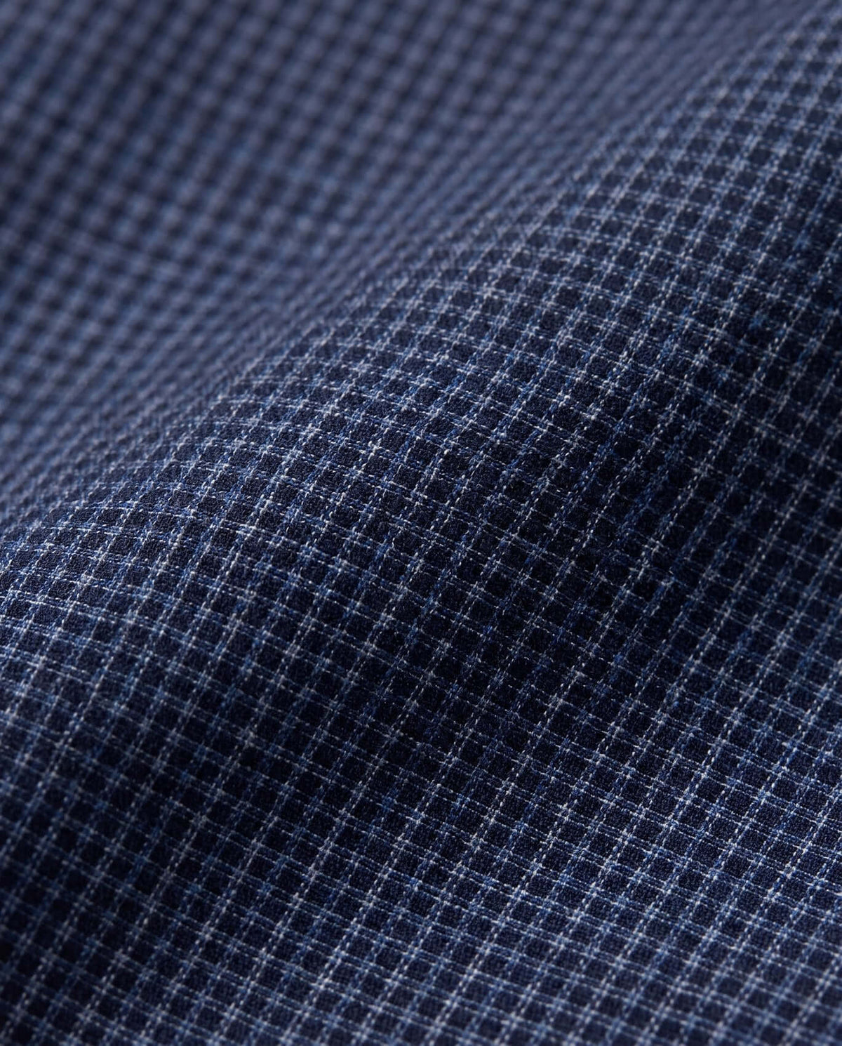 Navy Grey Houndstooth Standard Stretch Shirt