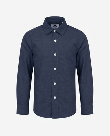 Navy Grey Houndstooth Standard Stretch Shirt