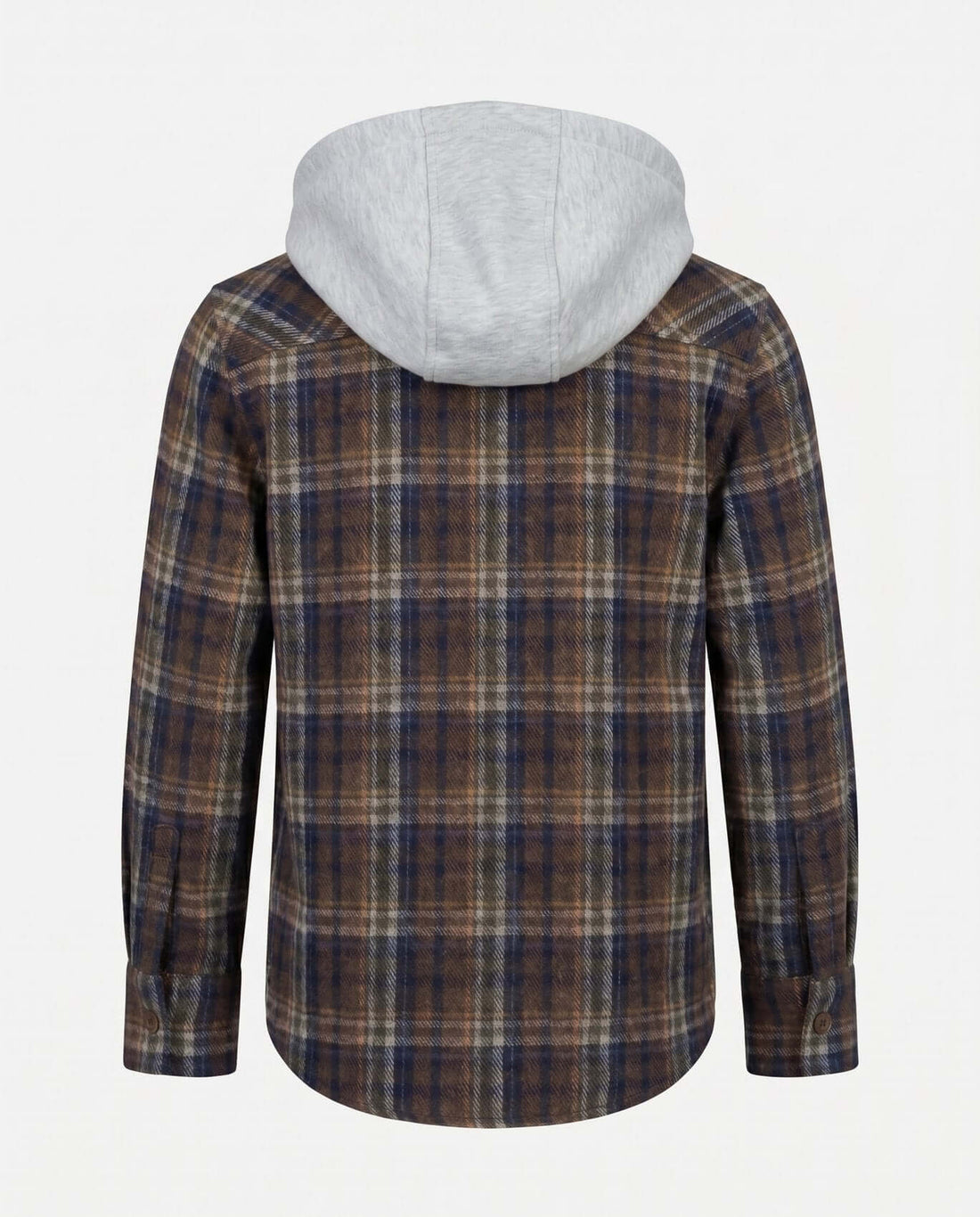 Earth Plaid Glen Hooded Shirt