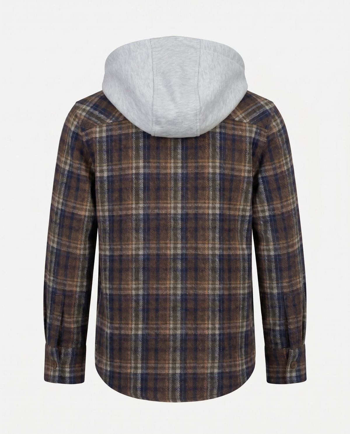 Earth Plaid Glen Hooded Shirt