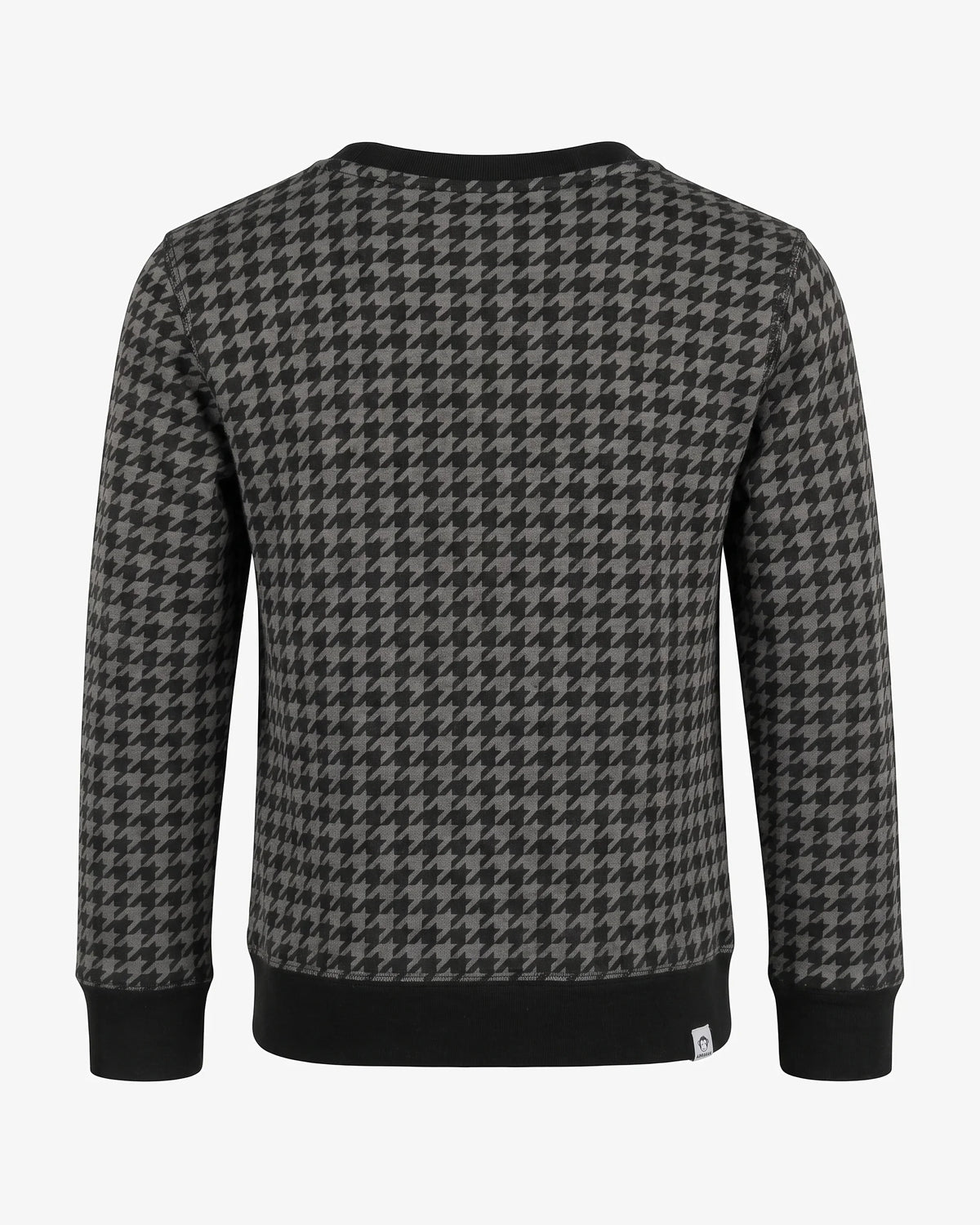 Black Houndstooth Revel Crewneck