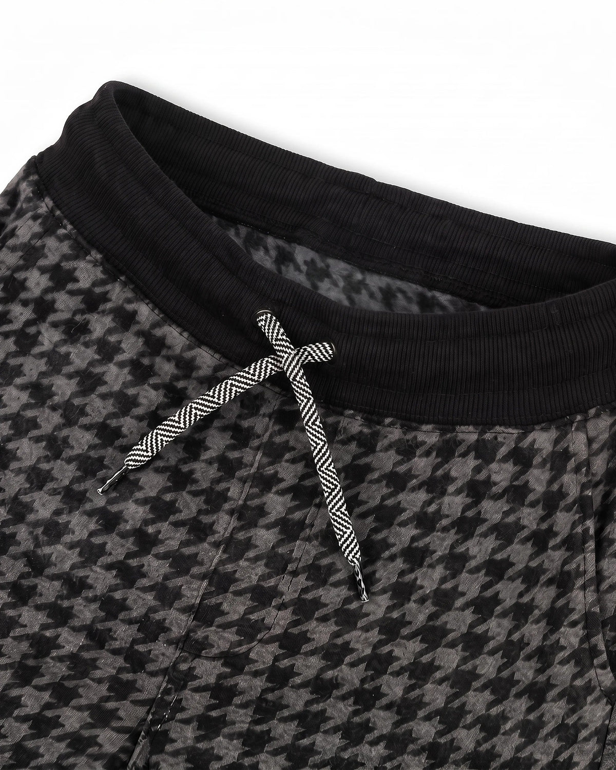 Black Houndstooth Rest Day Sweatpants