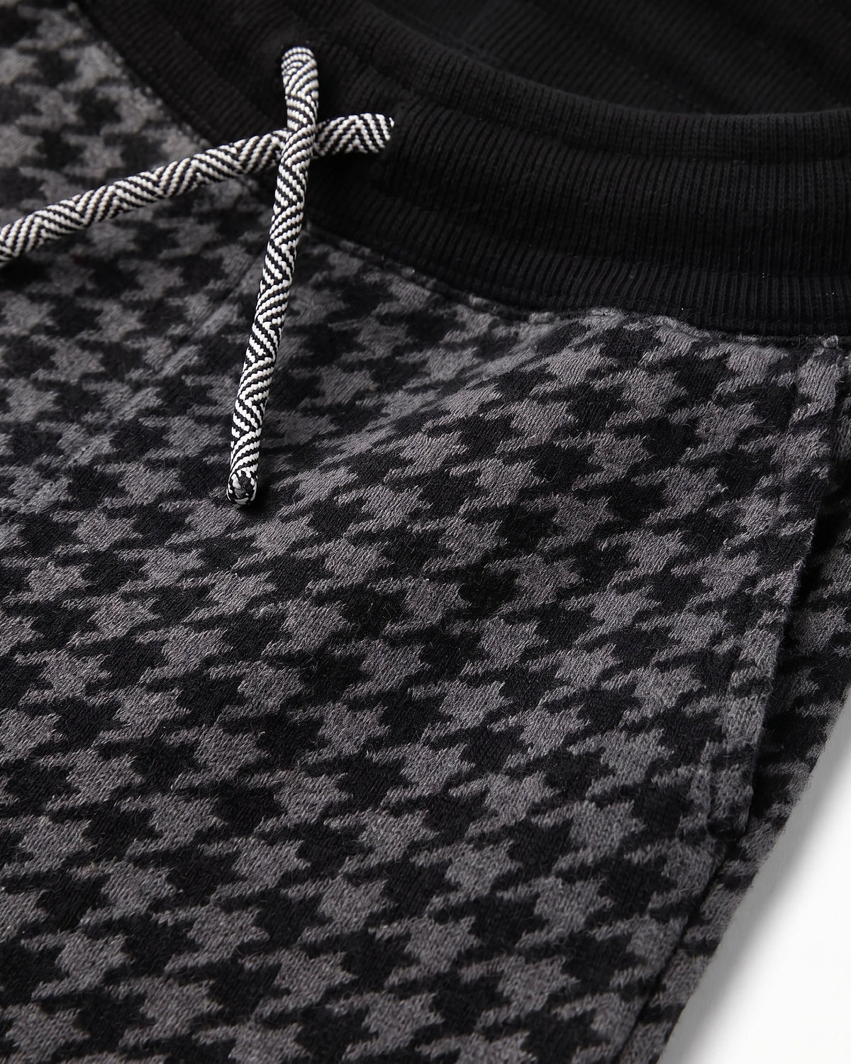 Black Houndstooth Rest Day Sweatpants