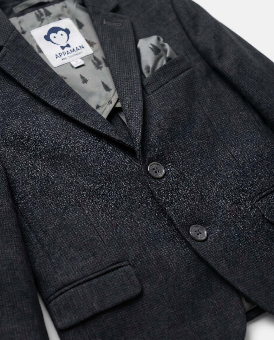 Black Micro Houndstooth Stretchy Mod Suit