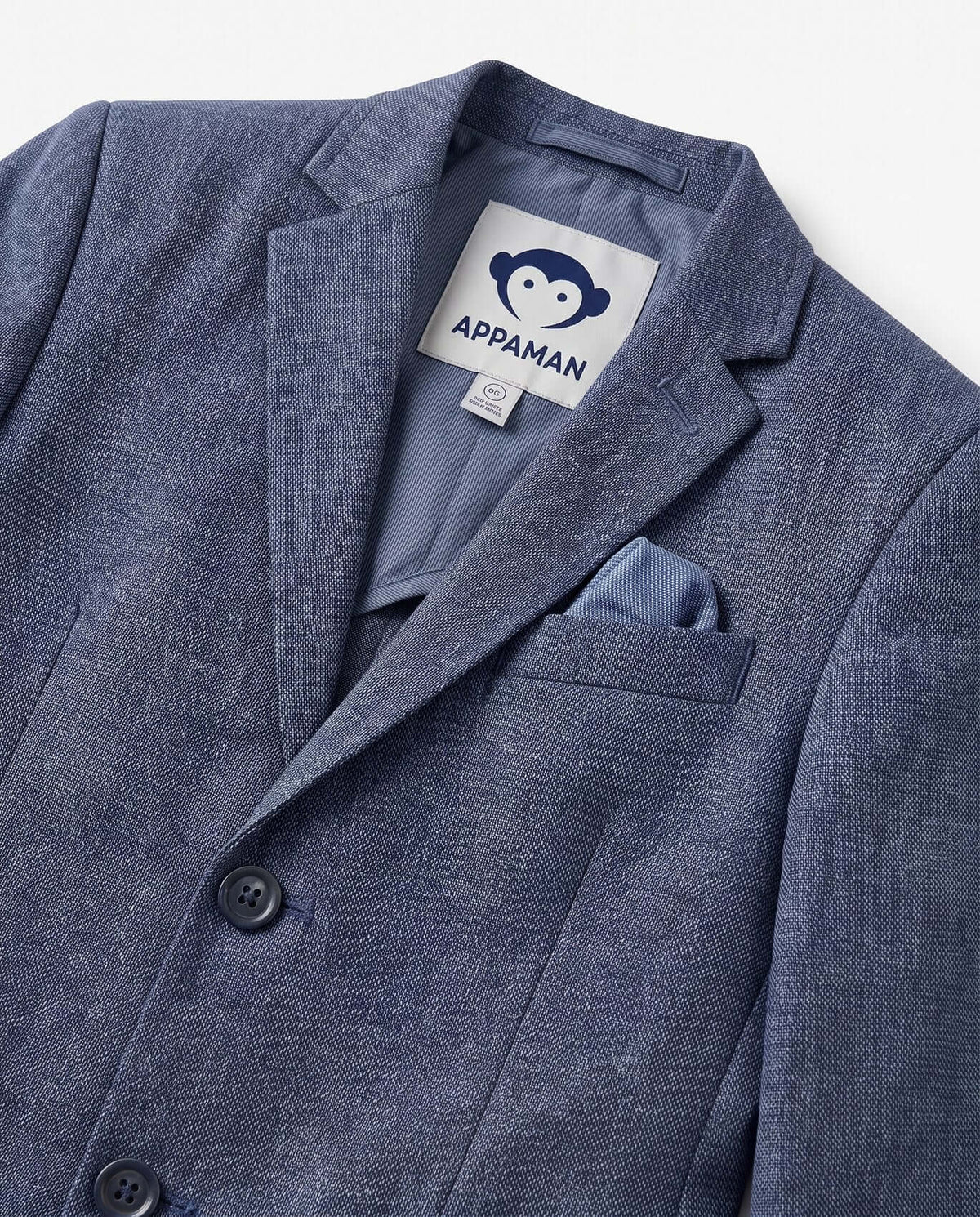 Indigo Chambray Stretchy Mod Suit