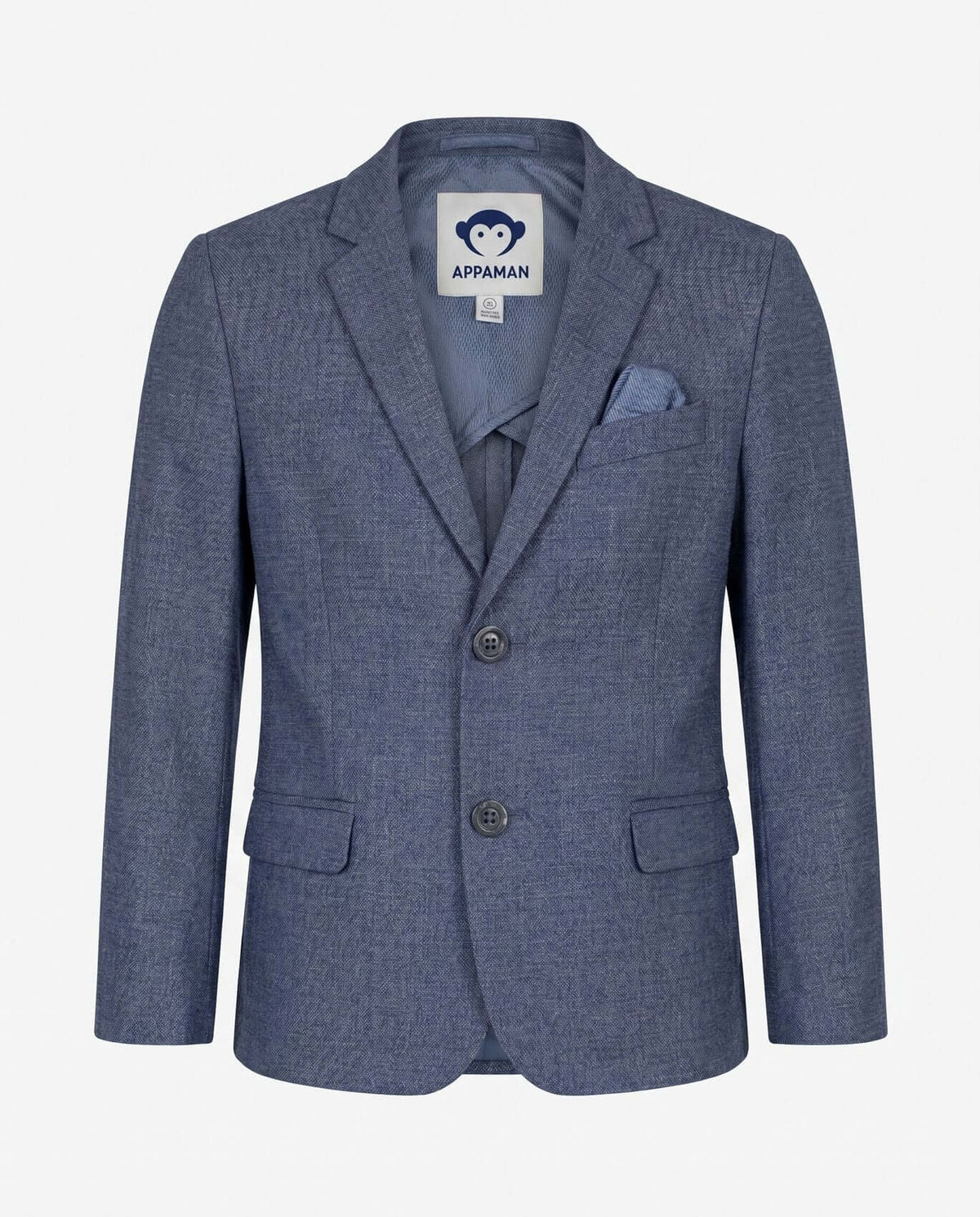 Indigo Chambray Stretchy Mod Suit