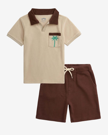 Beige Mocha Terry Resort Set