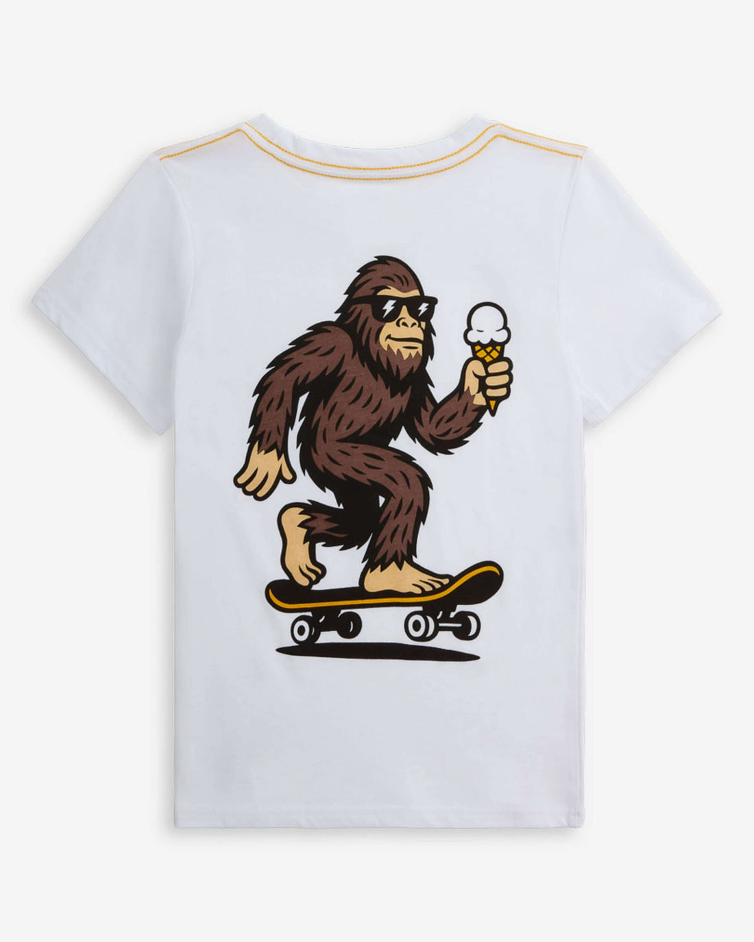Bigfoot White Graphic Short Sleeve Tee