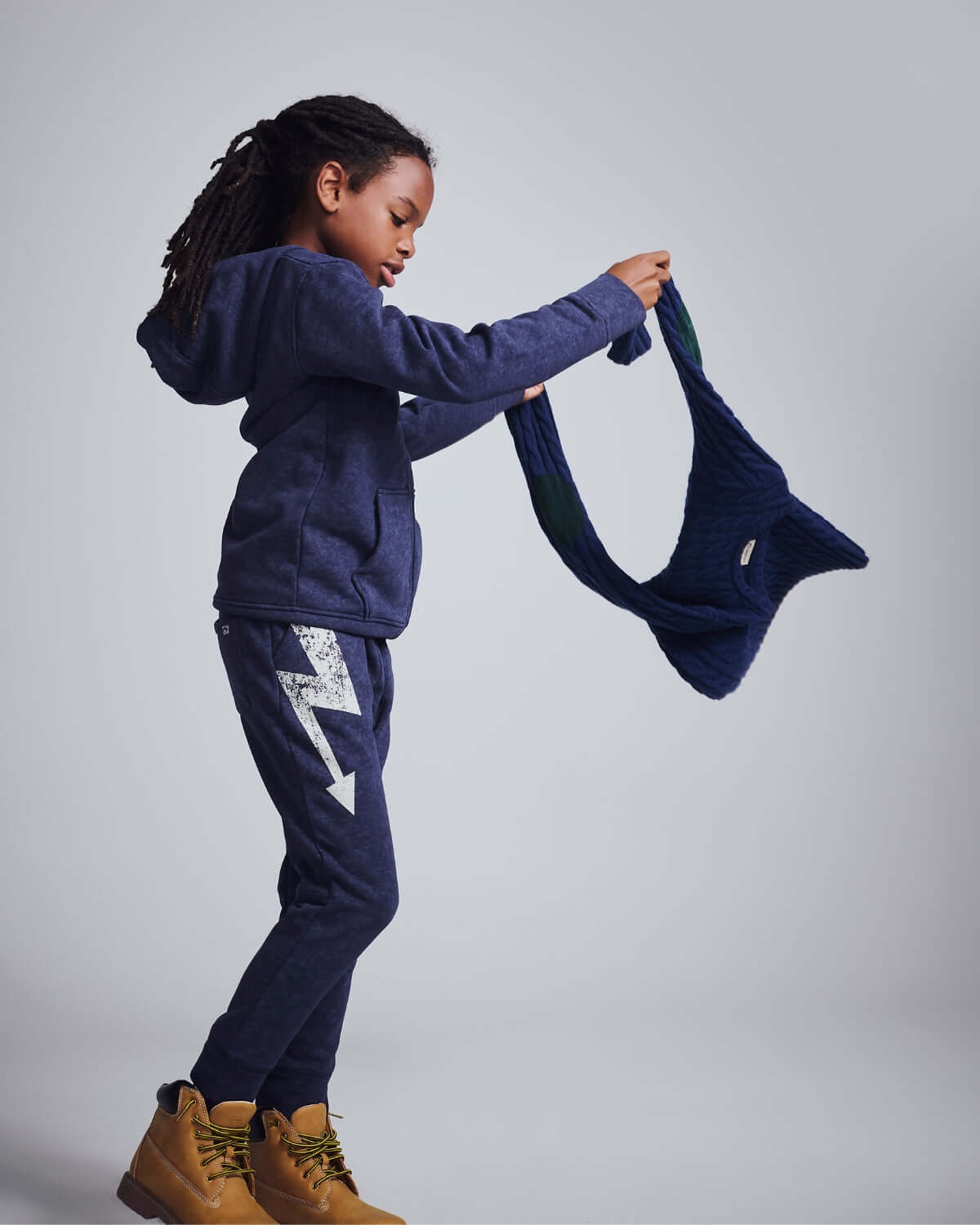 Washed Navy Bolt Sidewalk Sweatpants