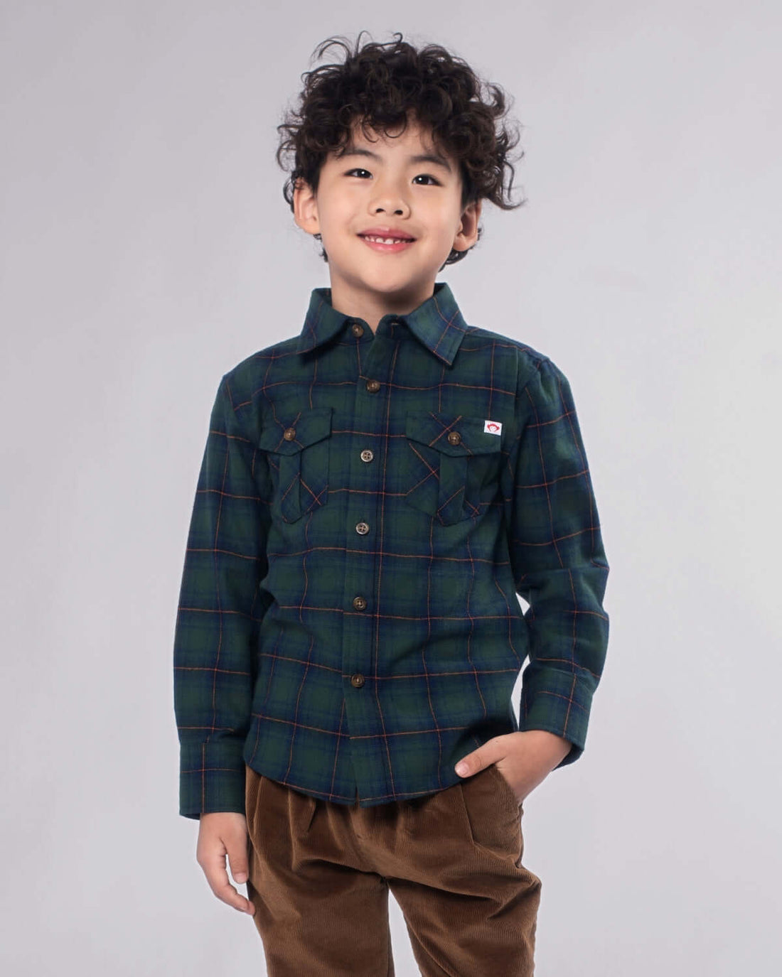 Blue/Green Plaid Flannel Shirt