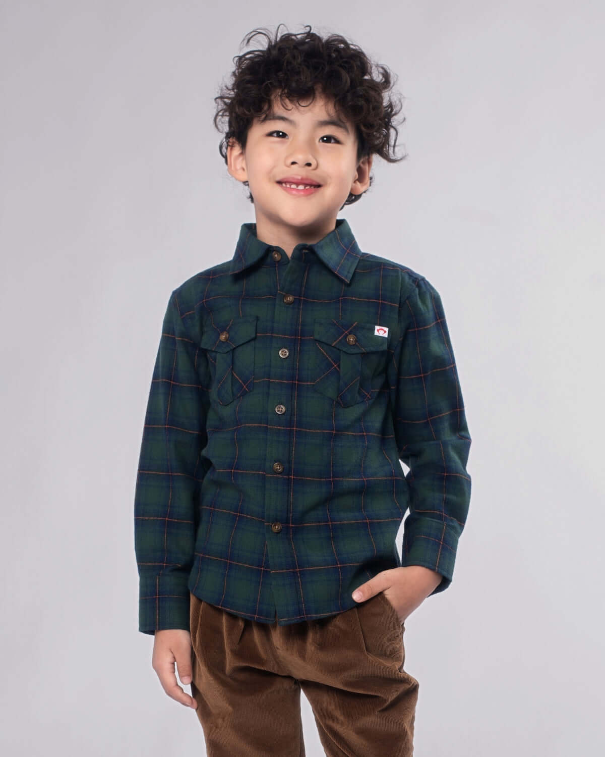 Blue/Green Plaid Flannel Shirt