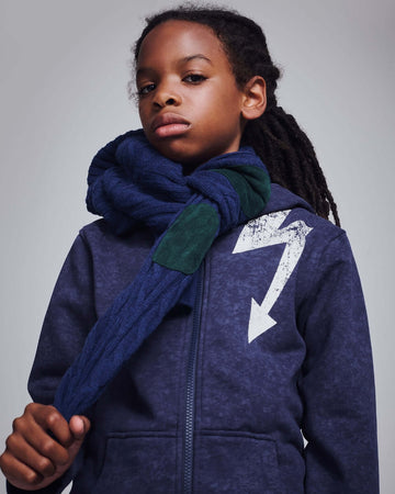 Washed Navy Bolt Strivers Hoodie