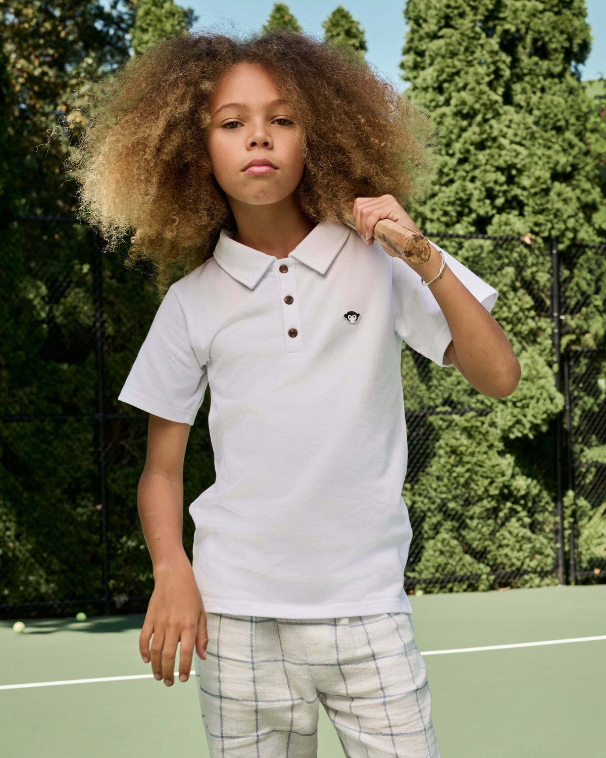 White Logo Fairbanks Polo