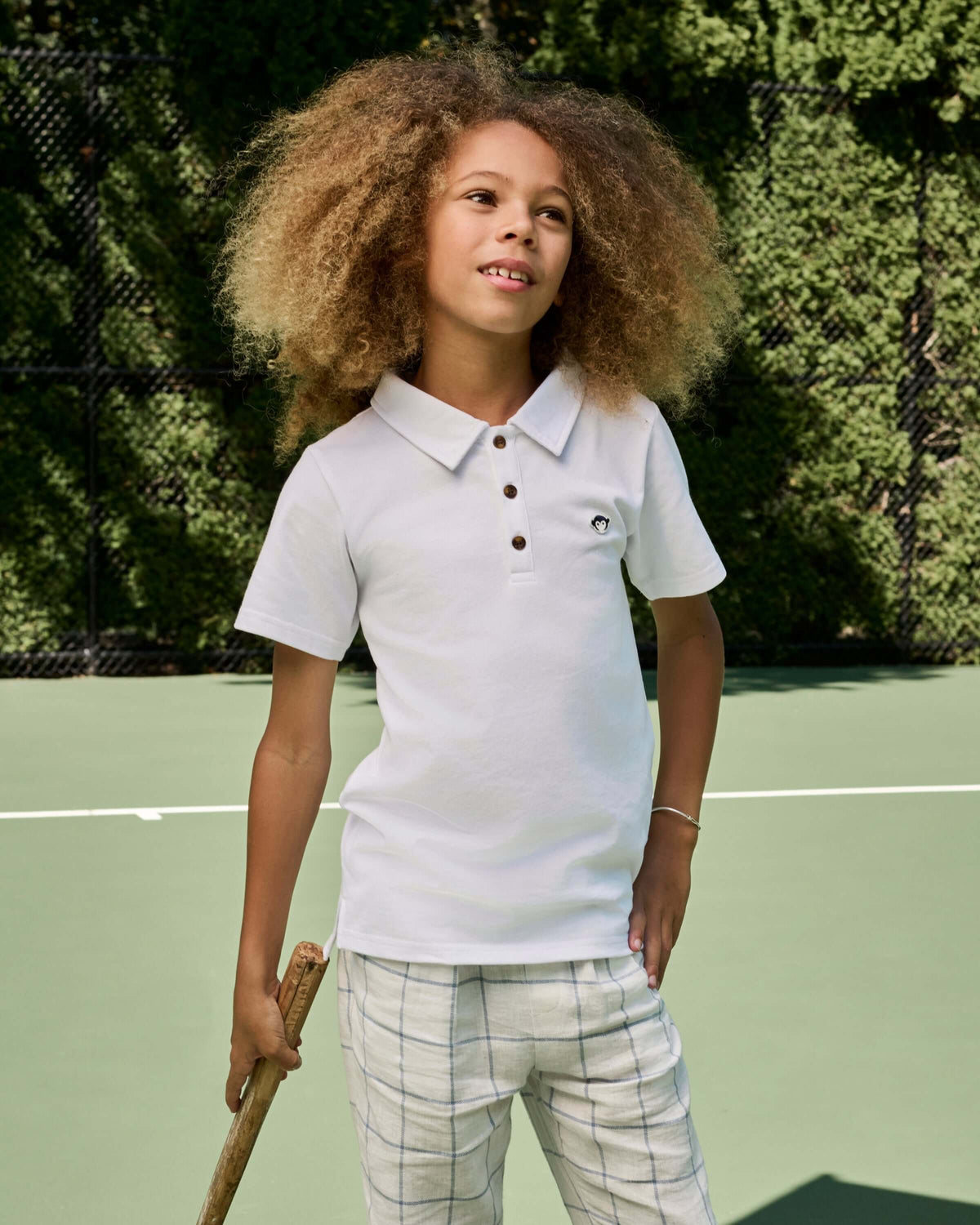 White Logo Fairbanks Polo