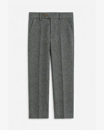 Noir Micro Plaid Stretchy Suit Pants