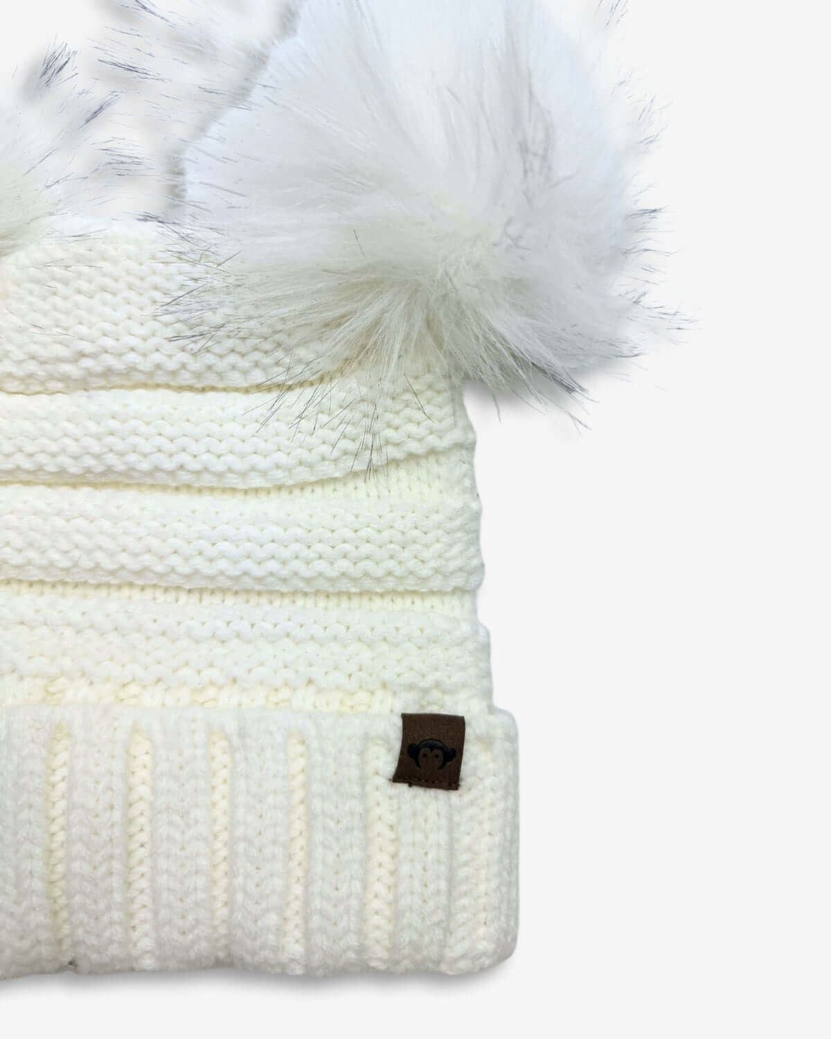 Winter White Mia Pom-Pom Beanie