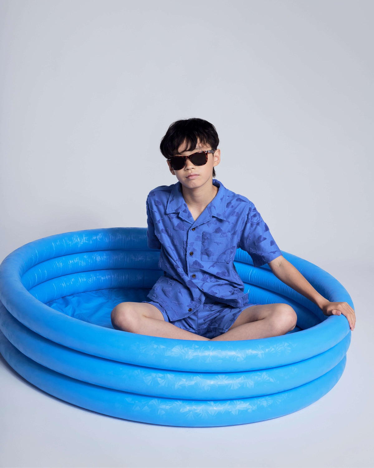 Cobalt Blue Terry Resort Shirt