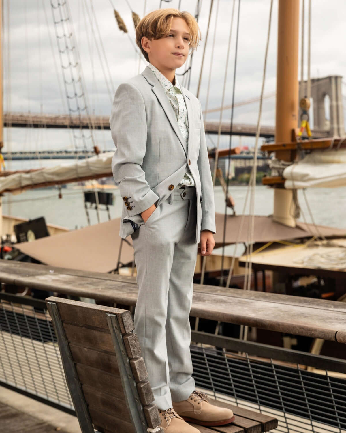 High Rise Grey Stretchy Mod Suit