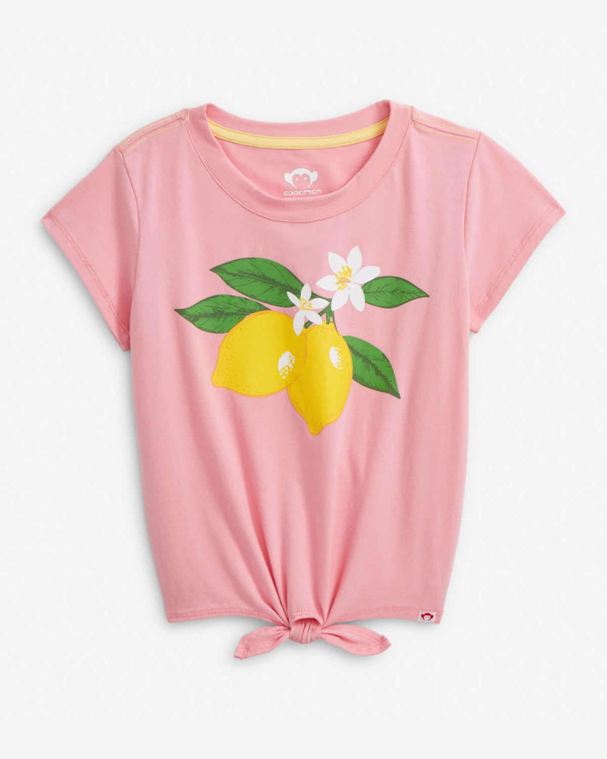 Coral Pink Allison Tie Front Tee