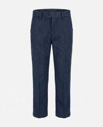 Dark Navy Diamonds Stretchy Mod Suit Pants
