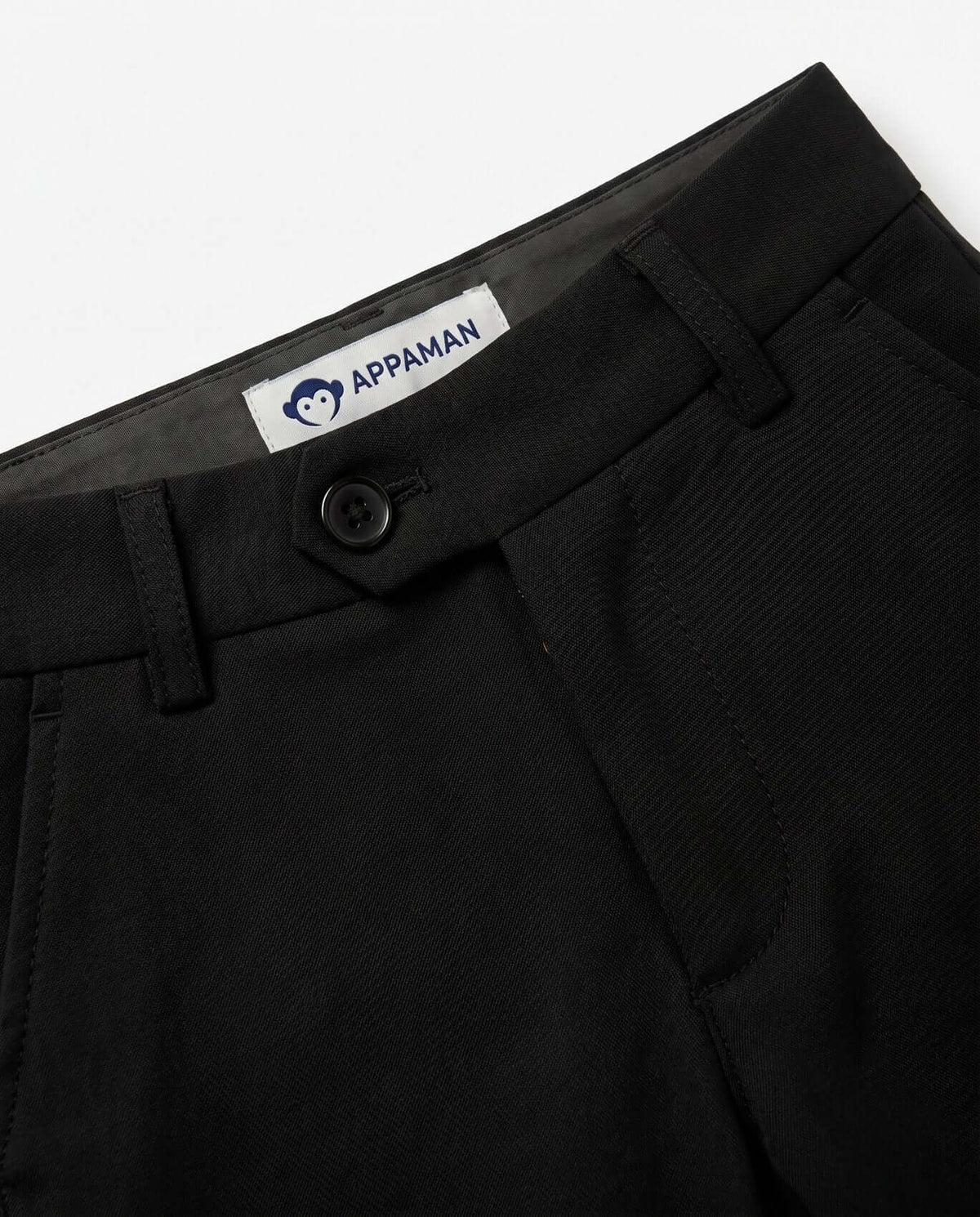 Black Herringbone Everyday Stretch Dress Pants