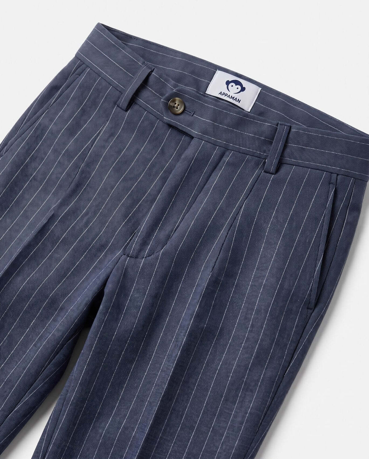 Navy Pinstripe Suit Pants
