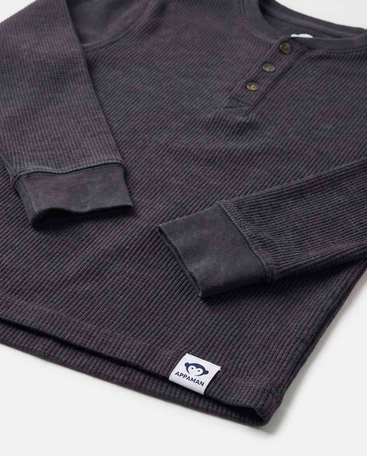 Black Craftsman Thermal Henley