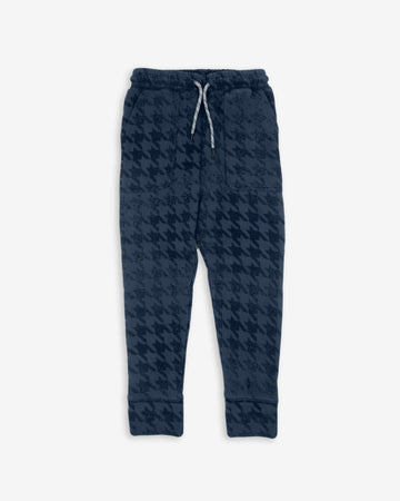 Blue Houndstooth Rest Day Sweatpants