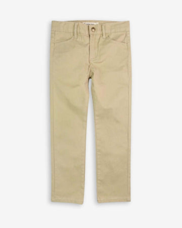 Light Khaki Skinny Twill Pants
