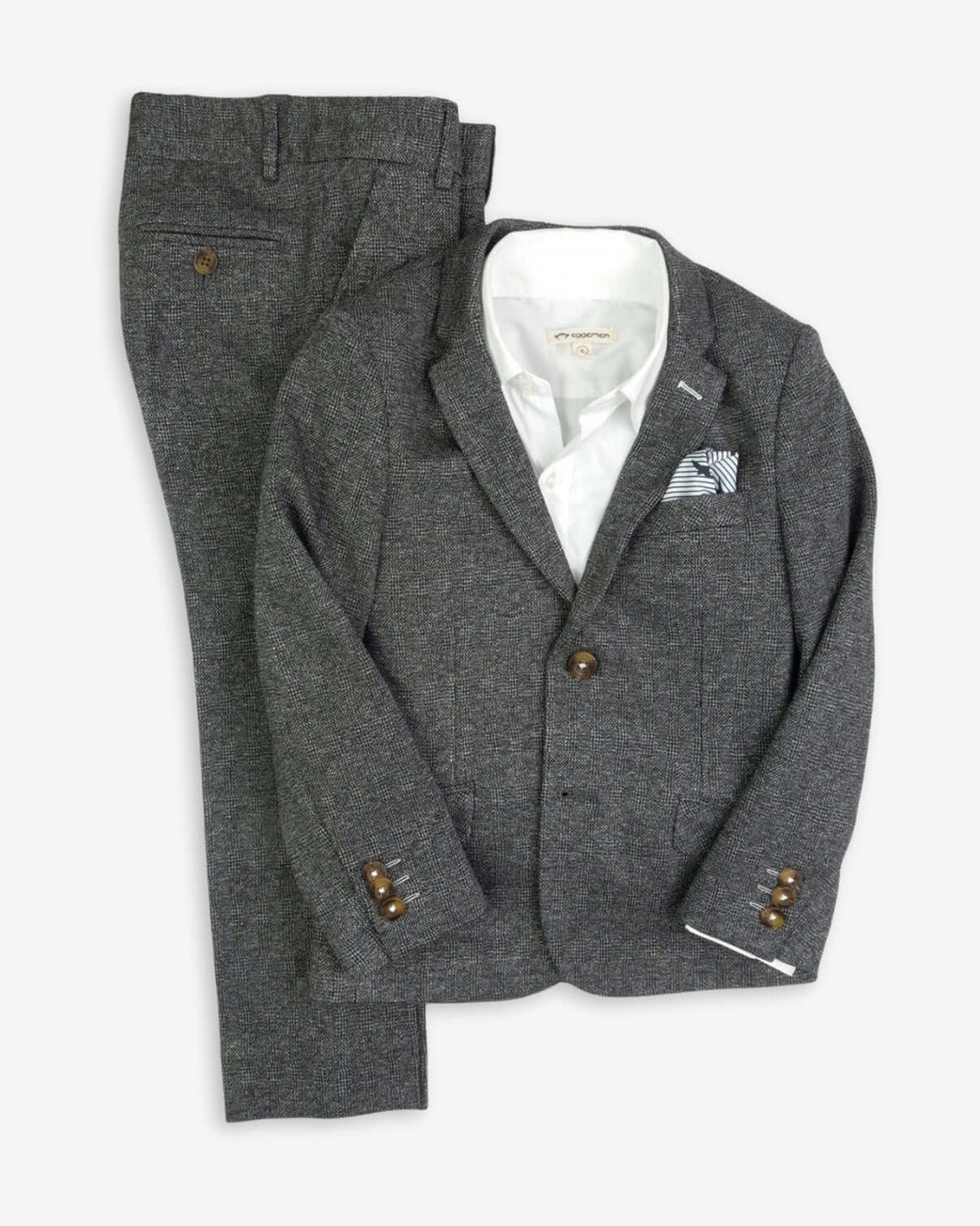 Noir Micro Plaid Stretchy Mod Suit