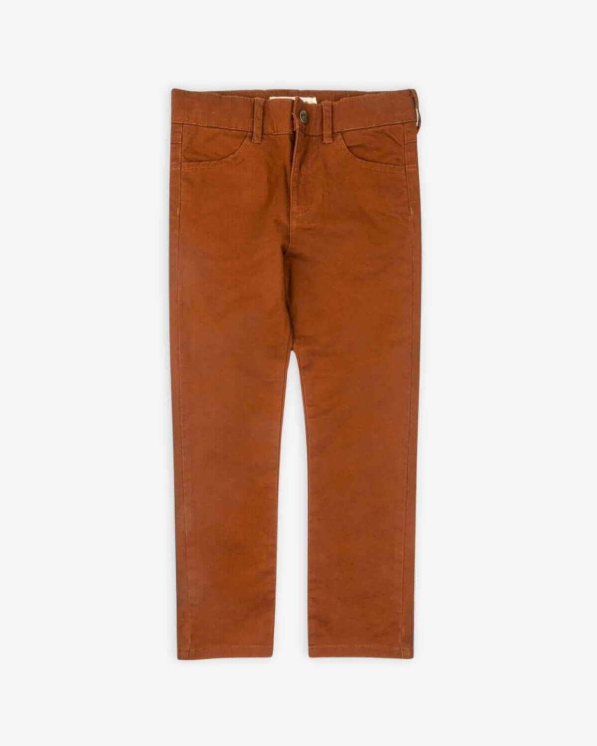 Terracotta Skinny Twill Pants
