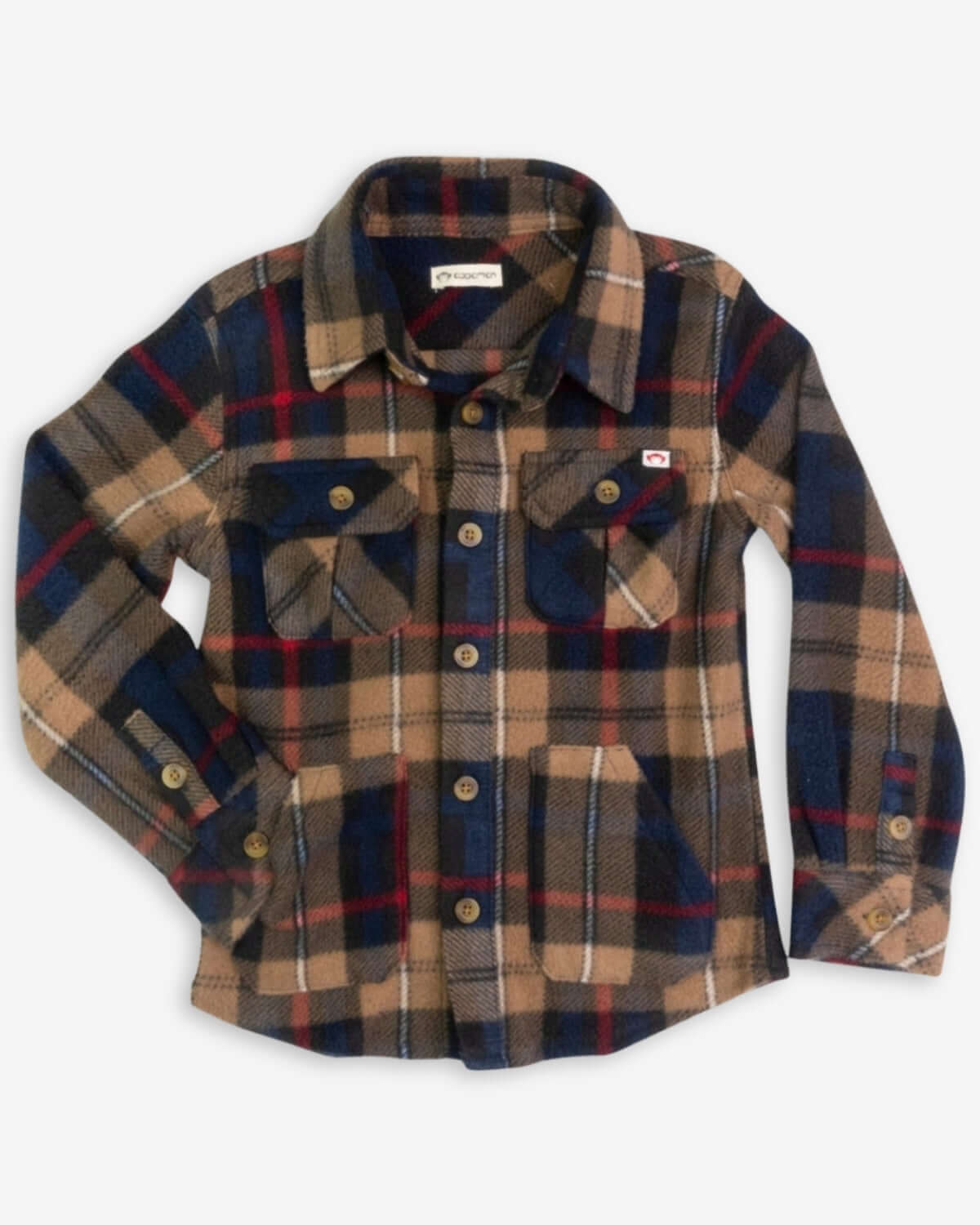 Navy/Khaki Plaid Snow Fleece Shirt