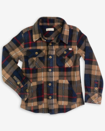 Navy/Khaki Plaid Snow Fleece Shirt