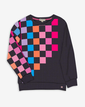 Navy Checkerboard Ruby Sweatshirt