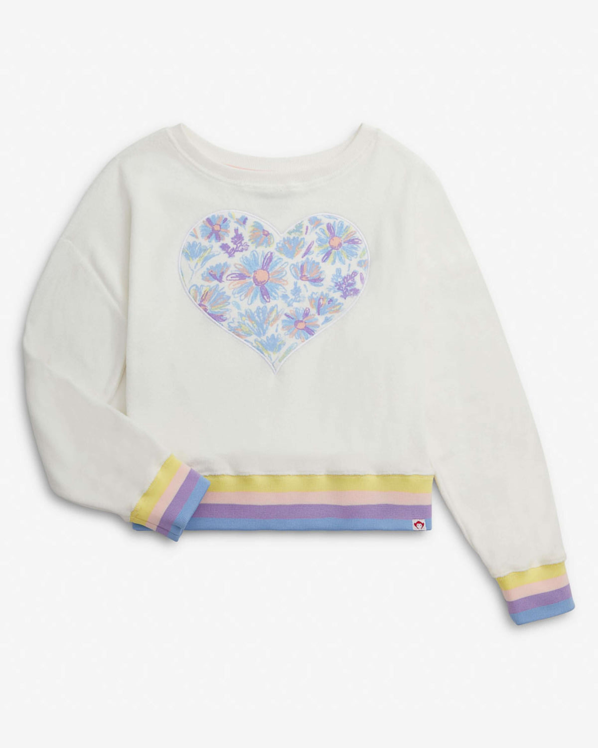 Floral Heart Terry Cara Sweatshirt