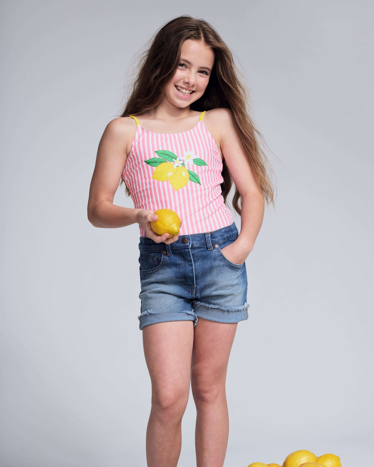Floral Wash Rhodes Denim Shorts